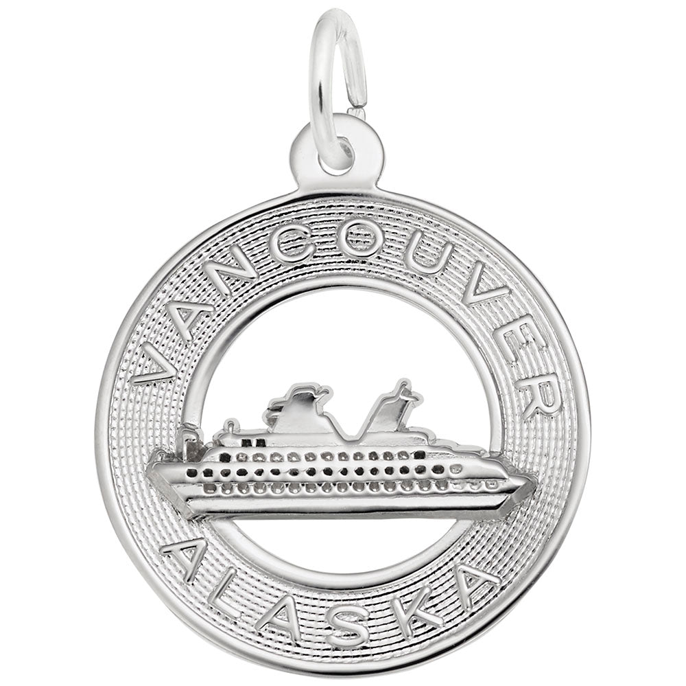 Vancouver Alaska Cruise Ship Ring Charm - Nautical Jewelry 2833