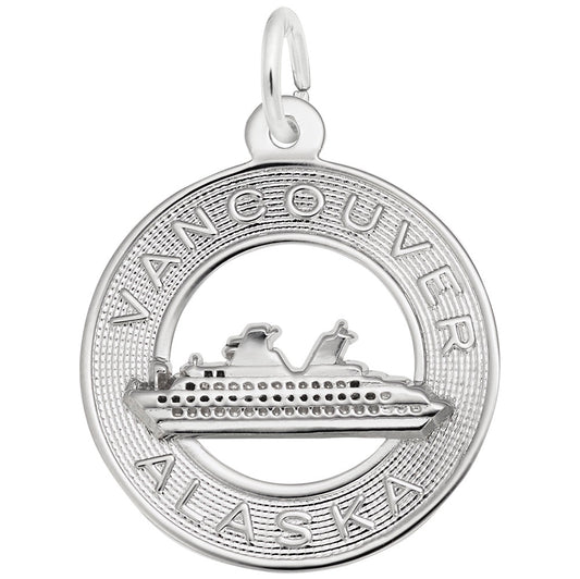 Vancouver Alaska Cruise Ship Ring Charm - Nautical Jewelry 2833