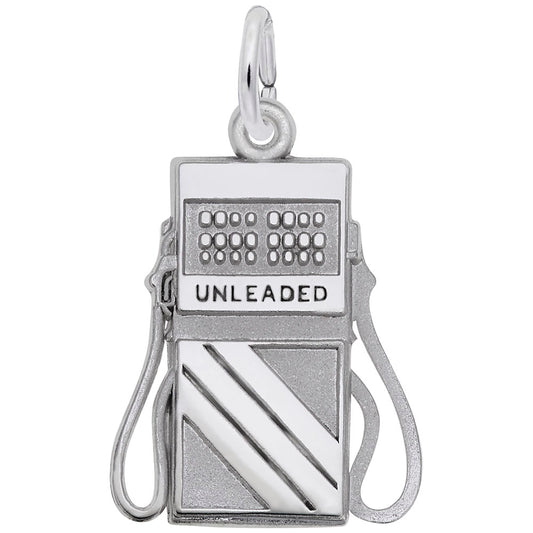 Vintage Gas Pump Charm for Bracelets - Unique Transportation Jewelry 2843