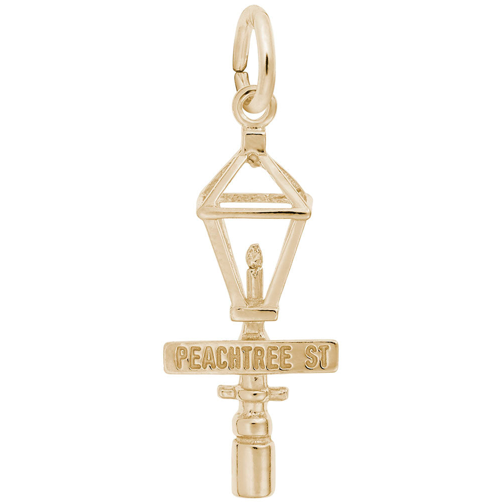 Peachtree Street Lamp Post Charm - Travel Landmark Jewelry 2845