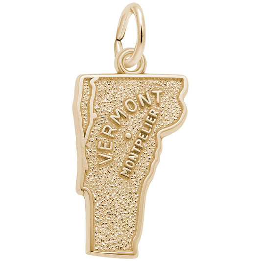 Montpelier Vermont Map Charm - Travel Souvenir Jewelry Gift 2875