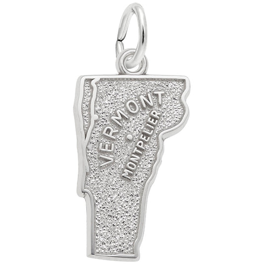 Montpelier Vermont Map Charm - Travel Souvenir Jewelry Gift 2875