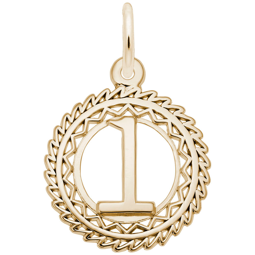 Victory Number One Charm - Celebrate Your Achievements in Style 2895-001