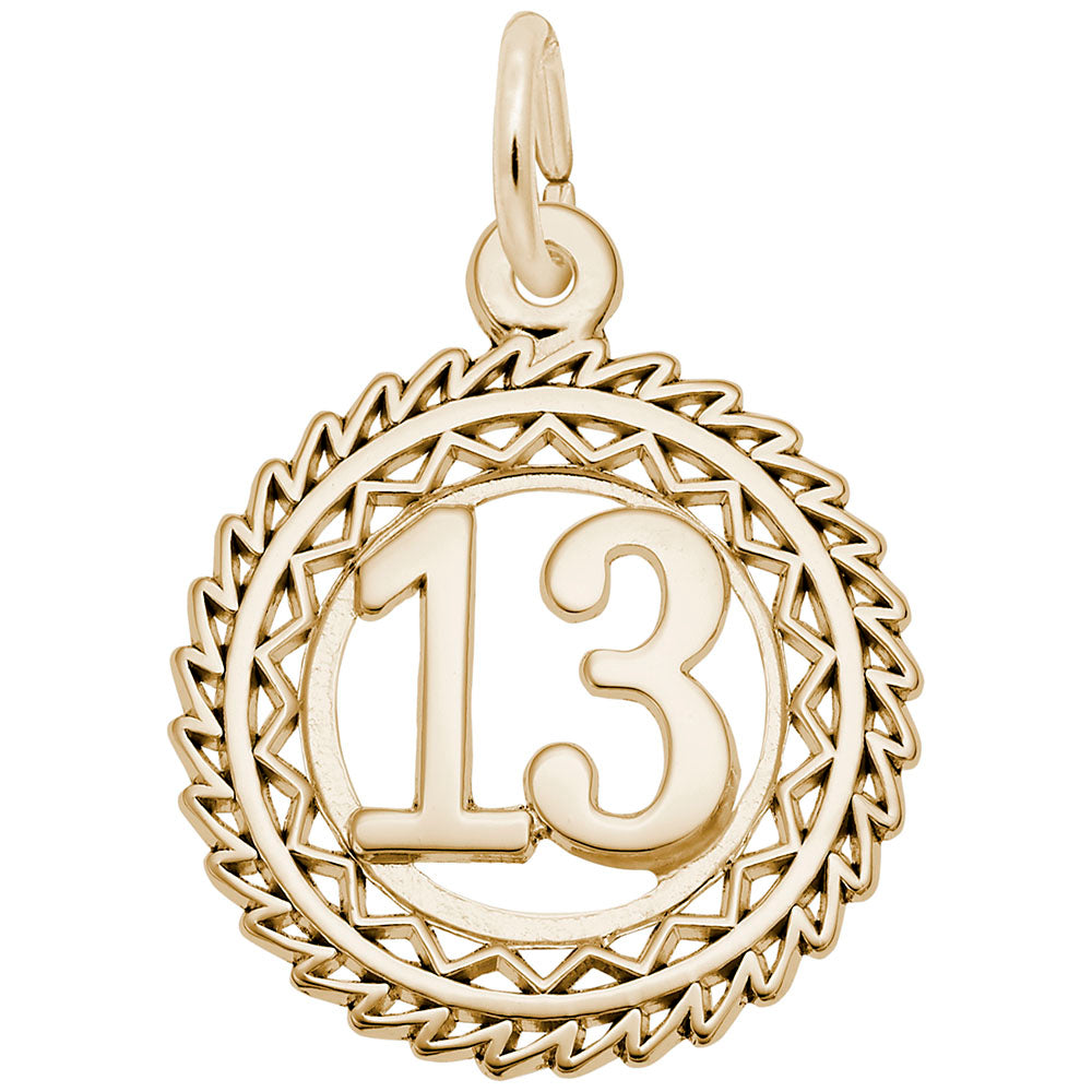 Victory Number 13 Charm - Unique Personalized Jewelry Piece 2895-013