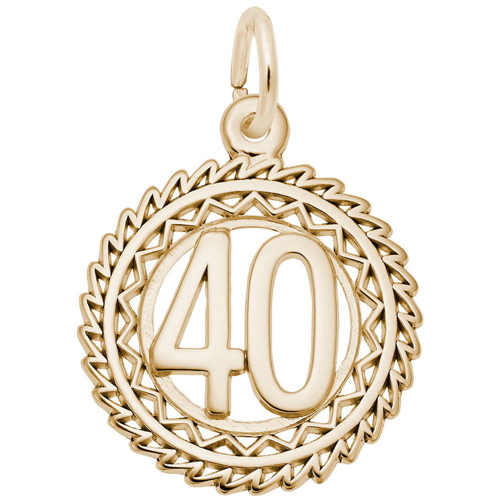 Victory Number 40 Charm - Personalized Jewelry for Celebrations 2895-040