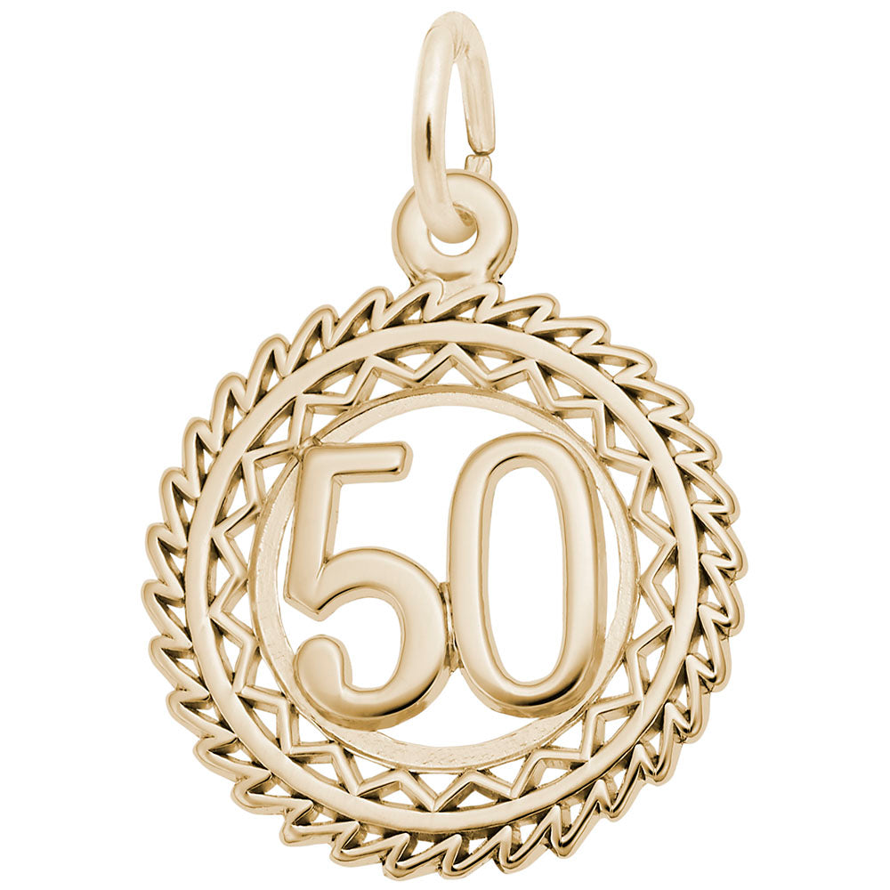 Victory Number 50 Charm - Celebrate Milestones with Style 2895-050