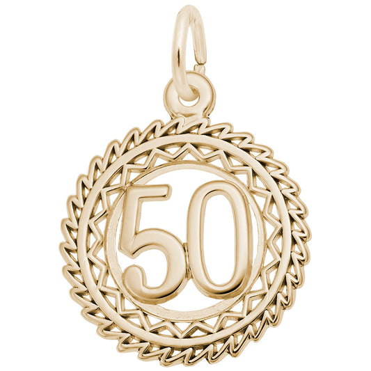 Victory Number 50 Charm - Celebrate Milestones with Style 2895-050