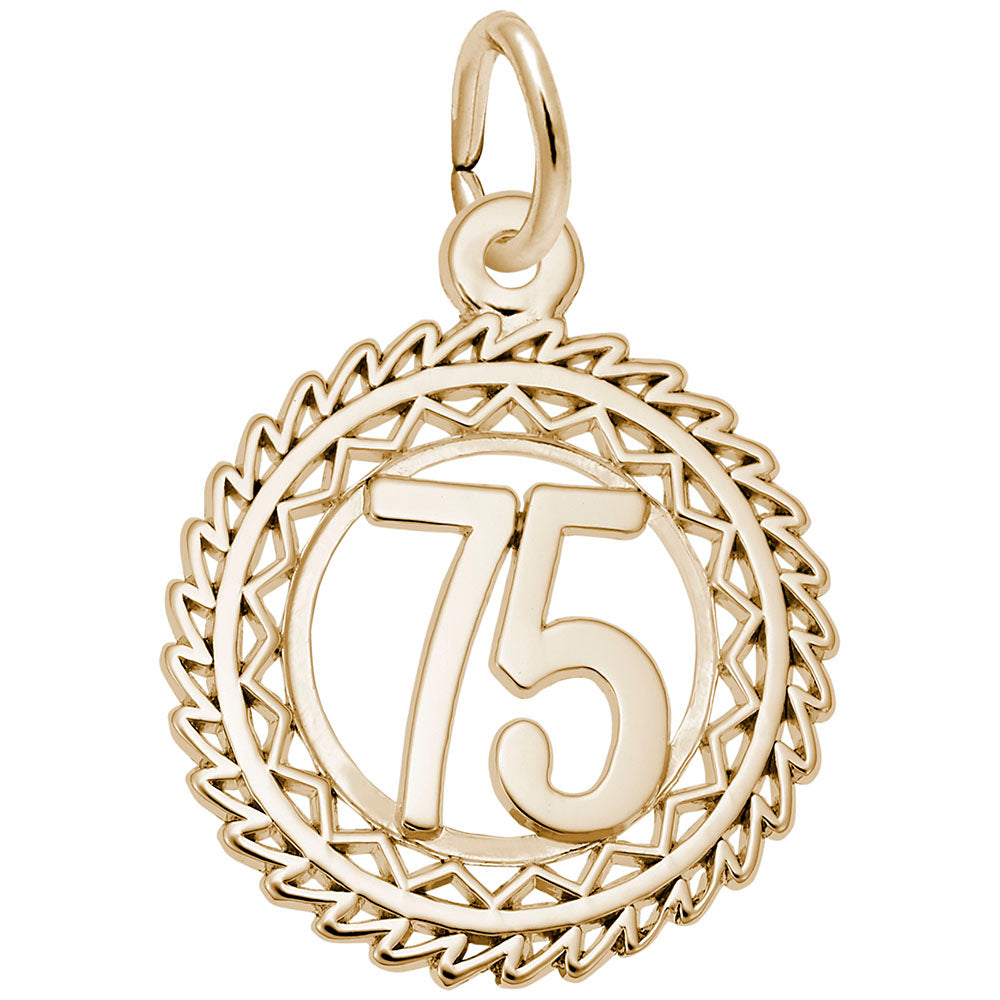 Victory Number 75 Charm - Celebrate Achievements with Style 2895-075