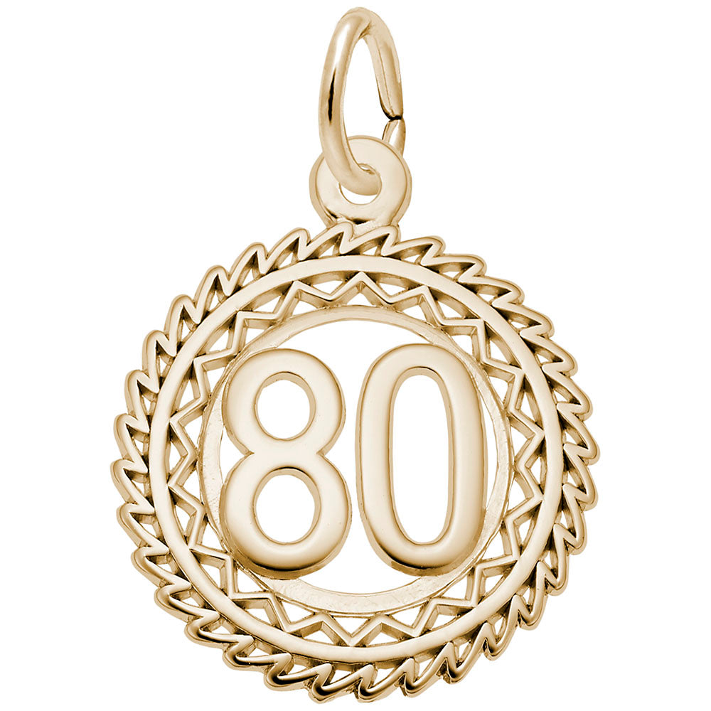 Victory Number 80 Charm - Unique Personalized Jewelry Piece 2895-080