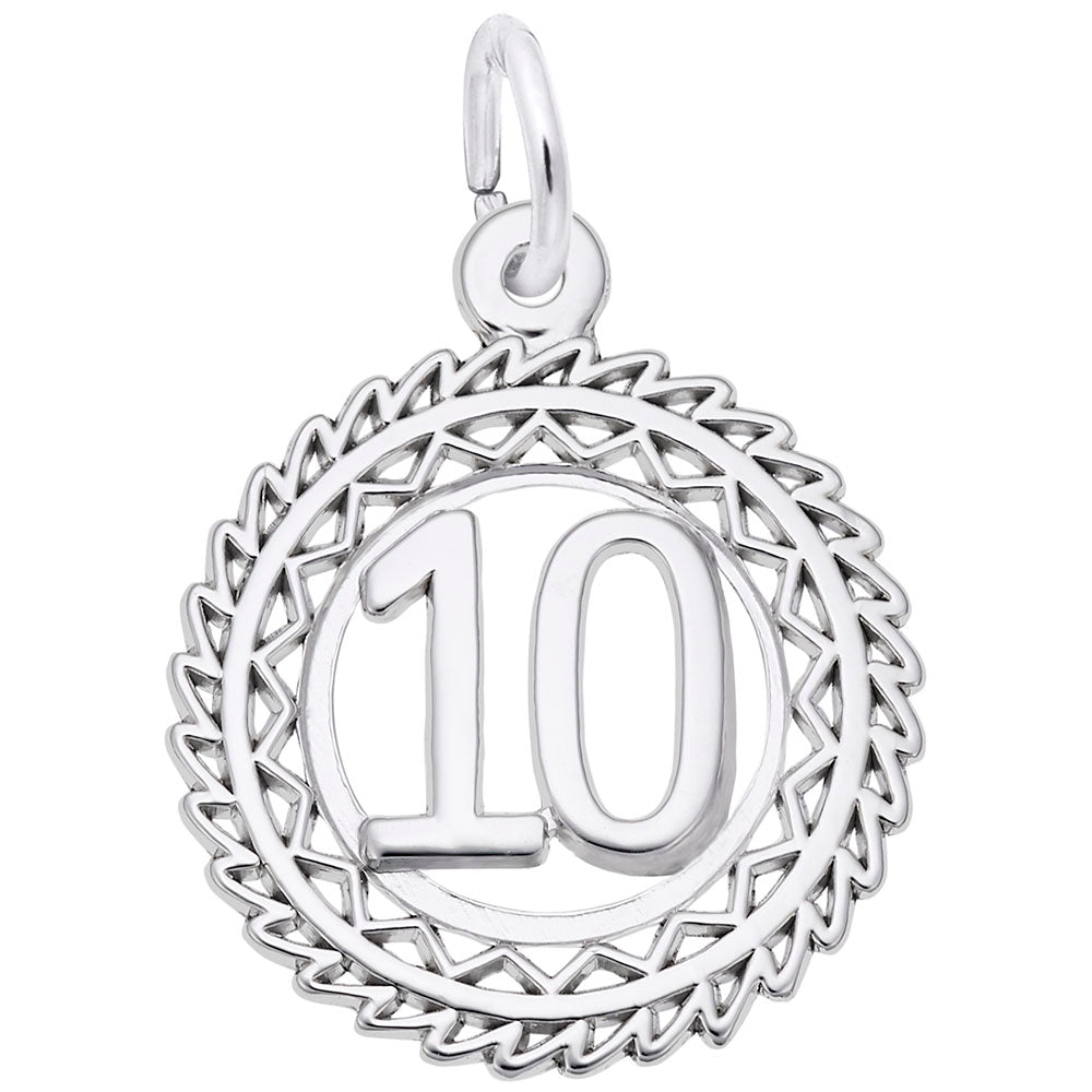 Victory Number Ten Charm - Personalized Jewelry for Every Occasion 2895-010