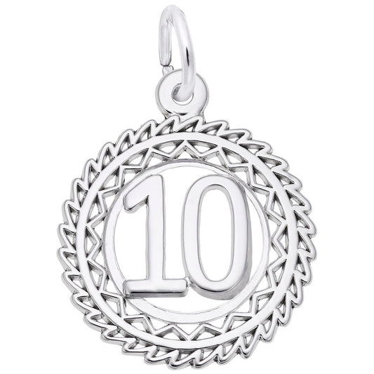 Victory Number Ten Charm - Personalized Jewelry for Every Occasion 2895-010