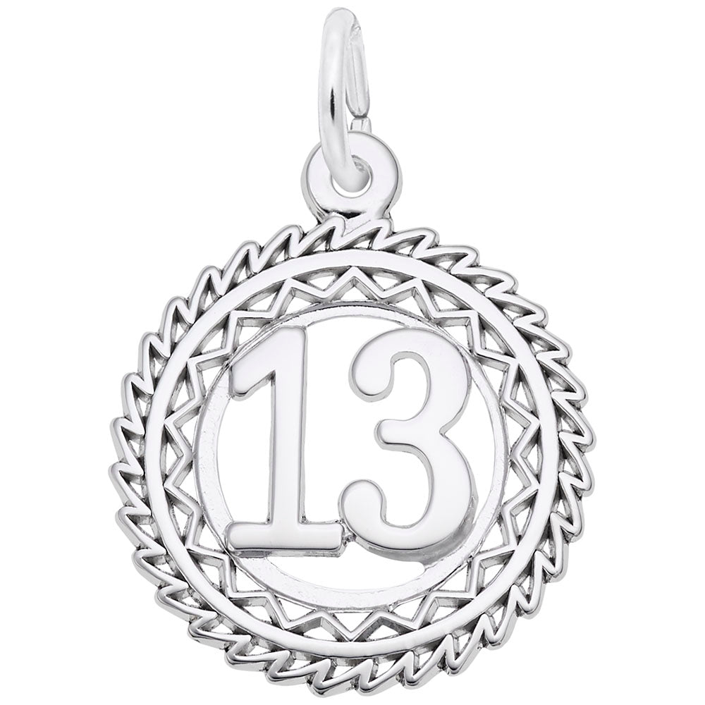 Victory Number 13 Charm - Unique Personalized Jewelry Piece 2895-013