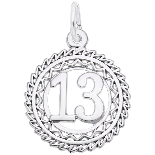 Victory Number 13 Charm - Unique Personalized Jewelry Piece 2895-013
