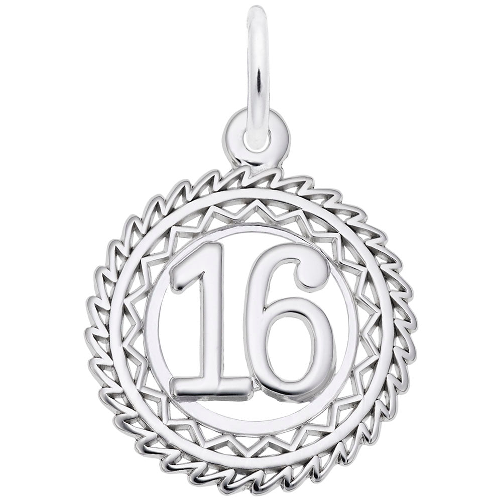 Victory Number Sixteen Charm - Personalized Jewelry for Celebrations 2895-016