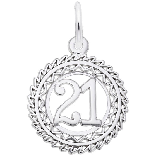 Victory Number 21 Charm - Personalized Jewelry for Celebrations 2895-021