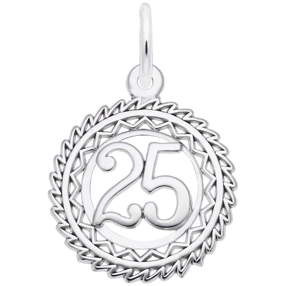Victory Number 25 Charm - Personalized Jewelry for Celebrations 2895-025