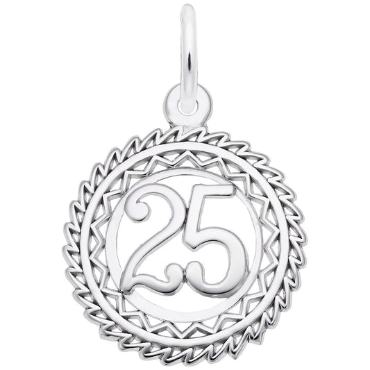 Victory Number 25 Charm - Personalized Jewelry for Celebrations 2895-025