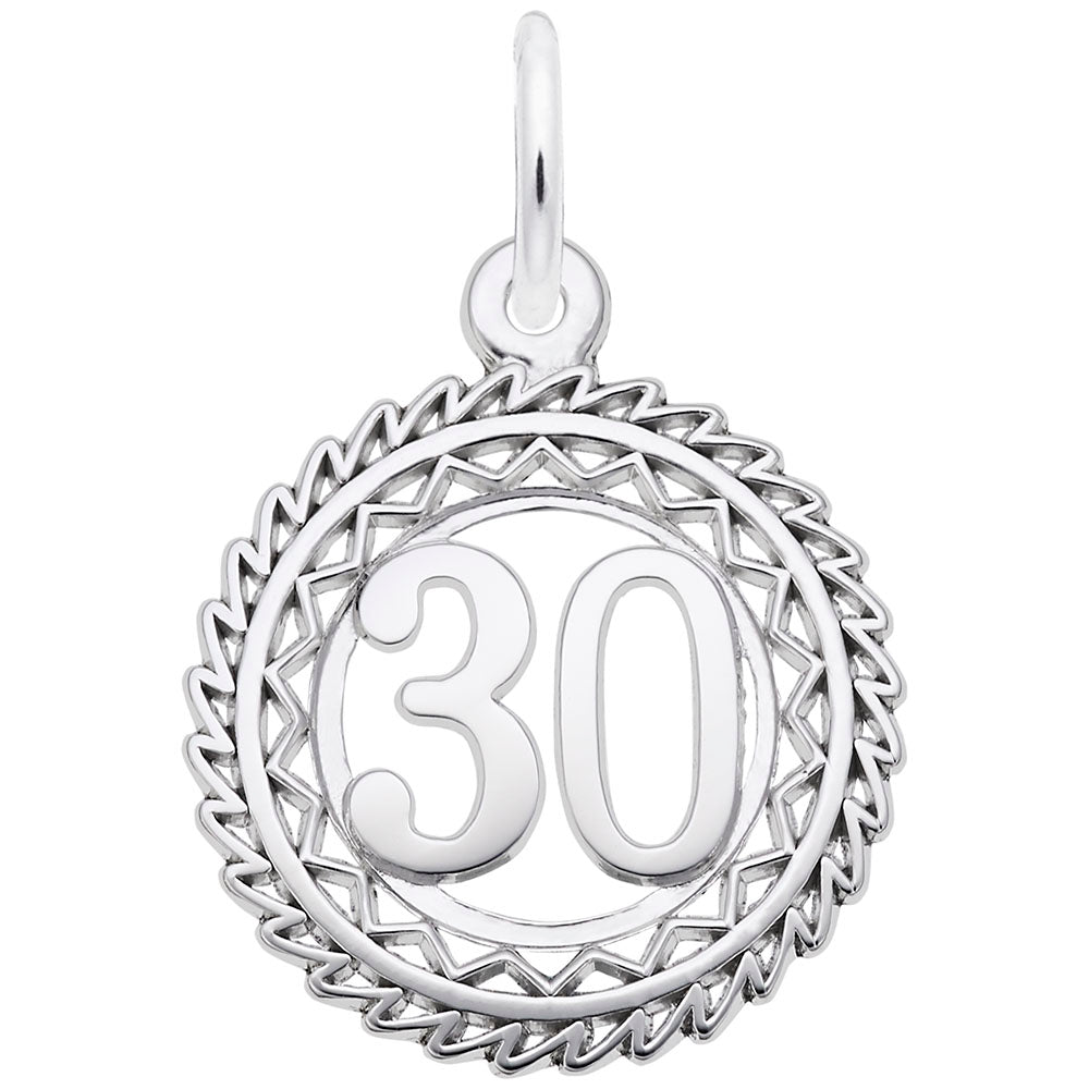 Victory Number 30 Charm - Personalized Jewelry for Celebrations 2895-030