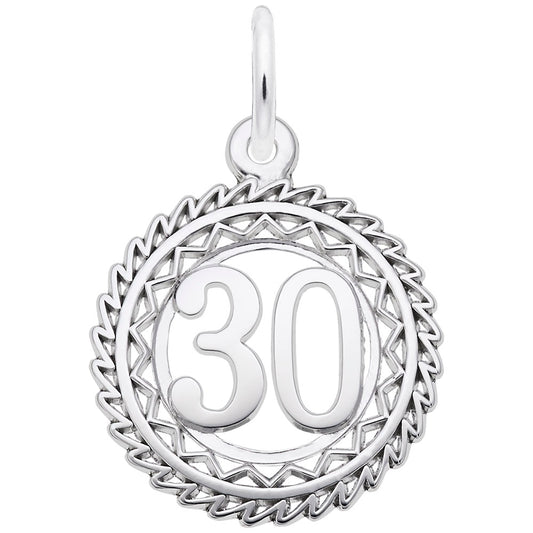 Victory Number 30 Charm - Personalized Jewelry for Celebrations 2895-030