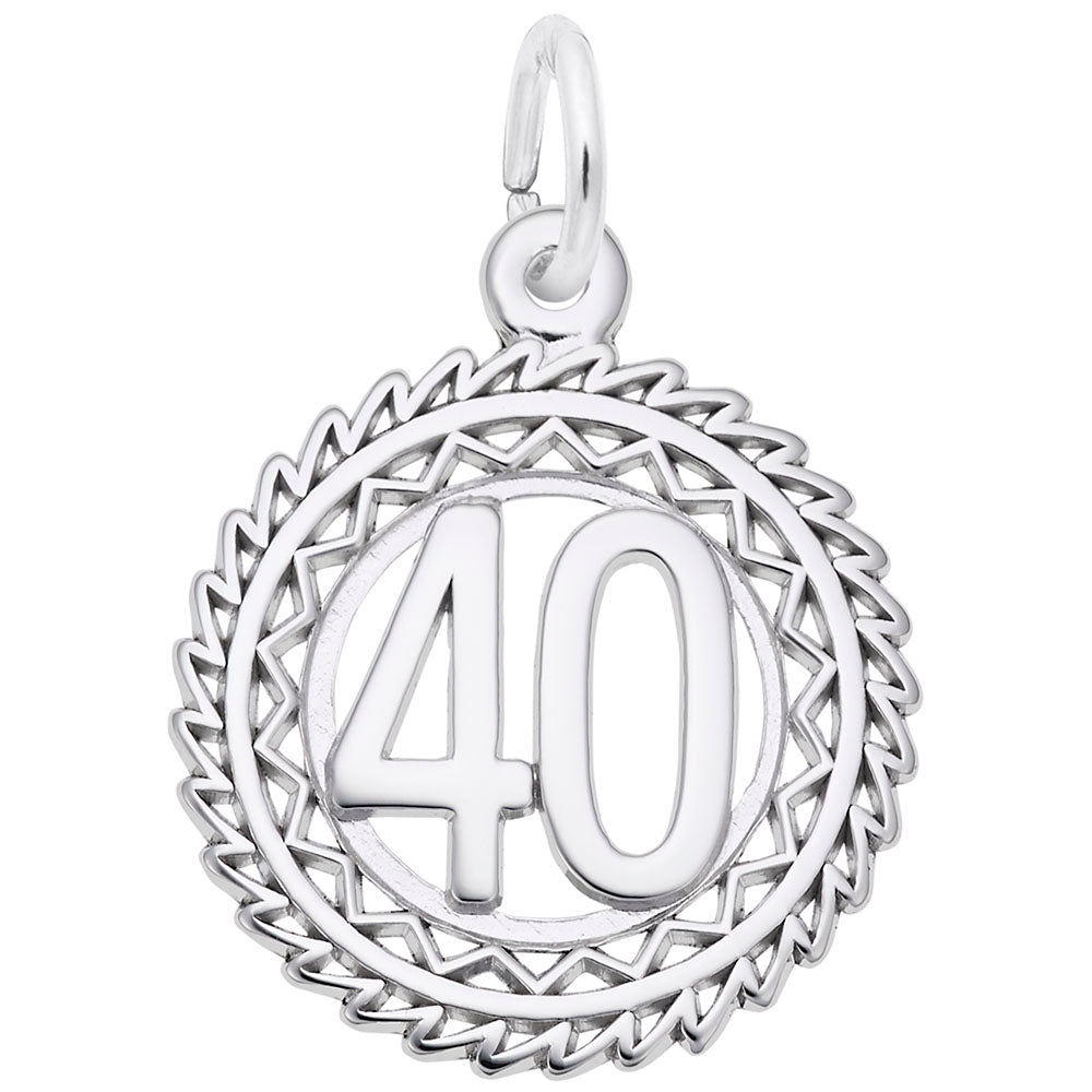 Victory Number 40 Charm - Personalized Jewelry for Celebrations 2895-040