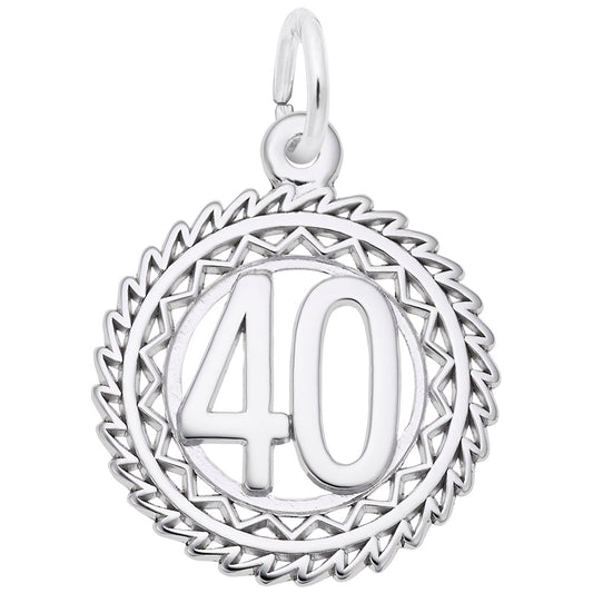 Victory Number 40 Charm - Personalized Jewelry for Celebrations 2895-040