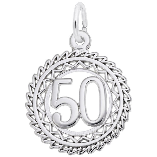 Victory Number 50 Charm - Celebrate Milestones with Style 2895-050
