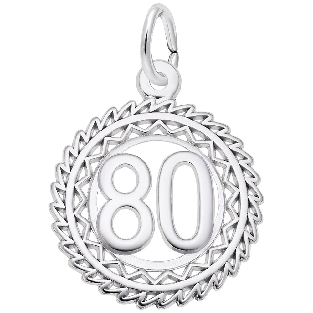 Victory Number 80 Charm - Unique Personalized Jewelry Piece 2895-080