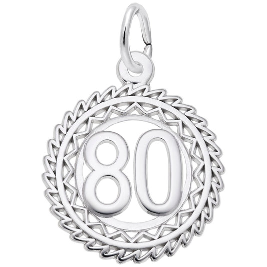 Victory Number 80 Charm - Unique Personalized Jewelry Piece 2895-080