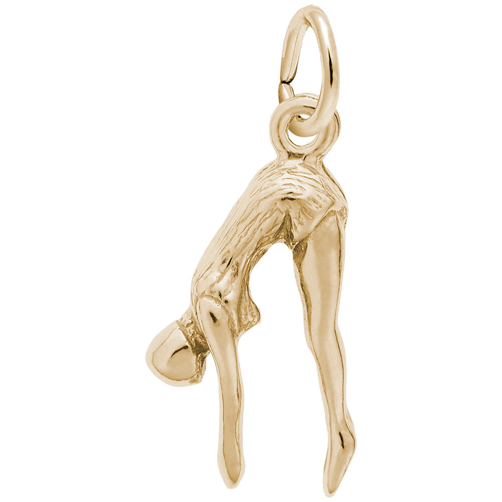 Sterling Silver Diver Charm for Swimming Enthusiasts - Rembrandt 2908