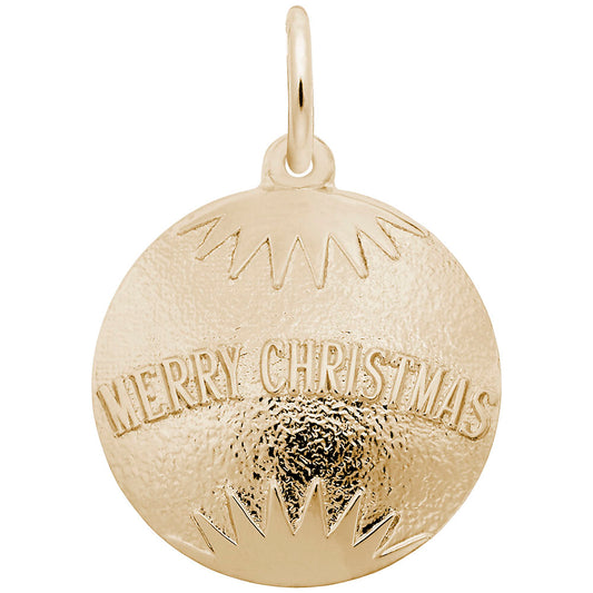 Merry Christmas Ornament Charm - Festive Holiday Jewelry Gift 2918
