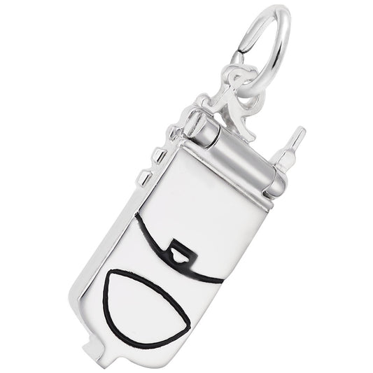 Vintage Flip Phone Charm - Retro Electronics Jewelry Accessory 2932