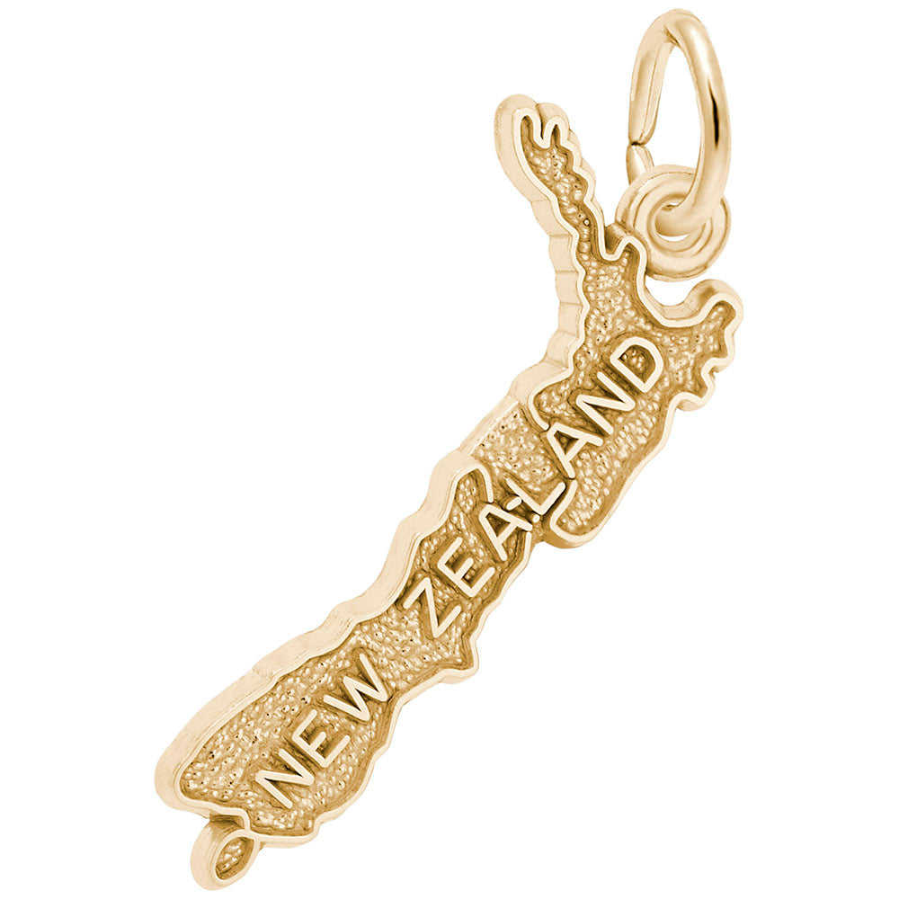 New Zealand Map Charm - Travel Souvenir Jewelry for Adventurers 2935