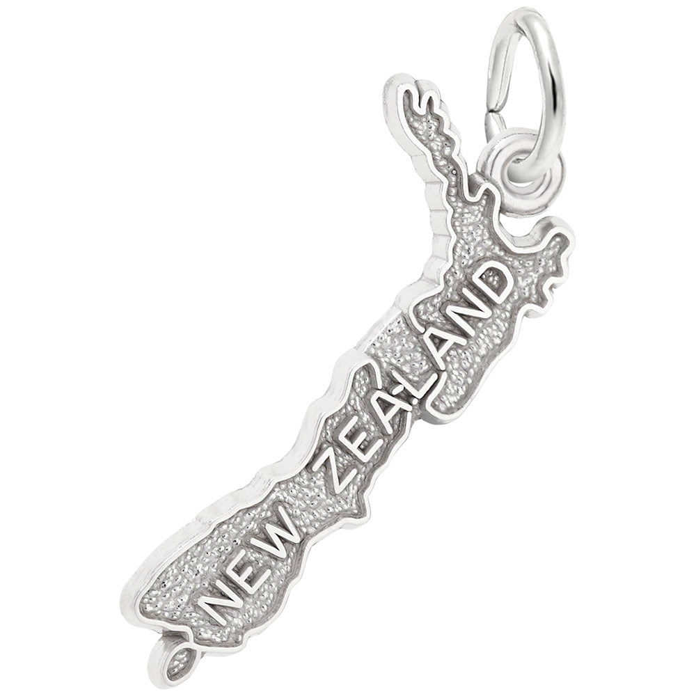 New Zealand Map Charm - Travel Souvenir Jewelry for Adventurers 2935