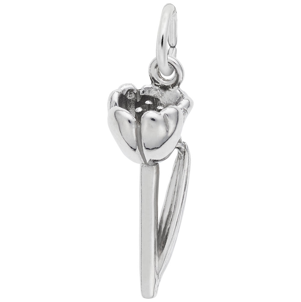 Spring Crocus Flower Charm - Elegant Floral Jewelry for Nature Lovers 2948