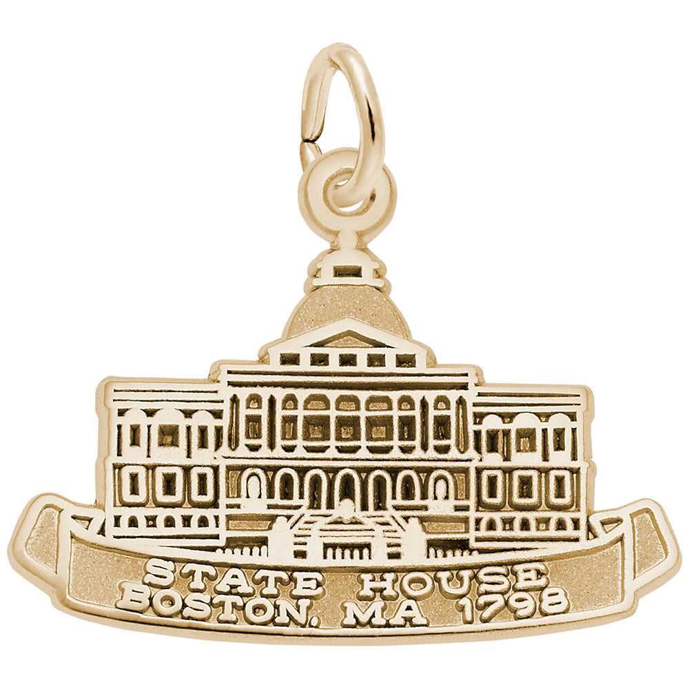 Boston State House Charm - Travel Souvenir Jewelry for Collectors 2952