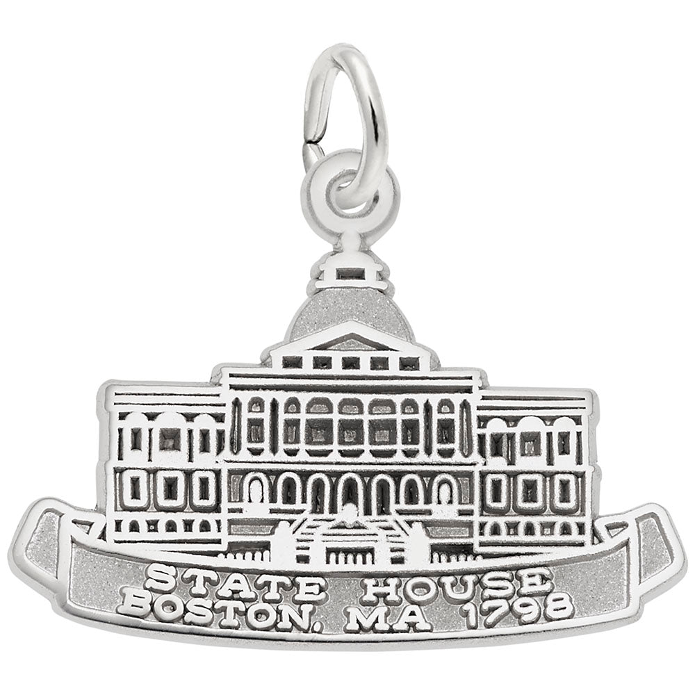 Boston State House Charm - Travel Souvenir Jewelry for Collectors 2952