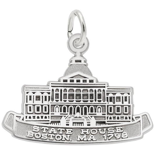 Boston State House Charm - Travel Souvenir Jewelry for Collectors 2952