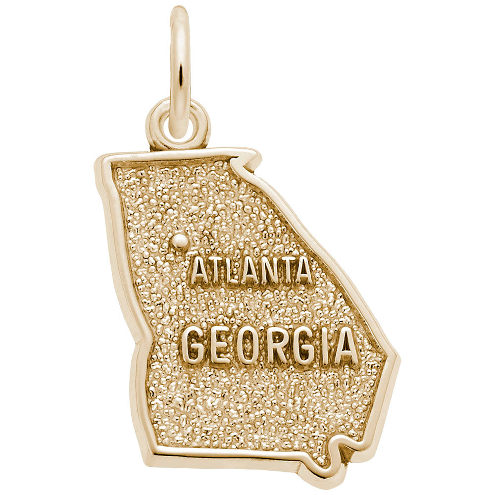 Atlanta Georgia Map Charm - Travel Souvenir Jewelry Gift 2974