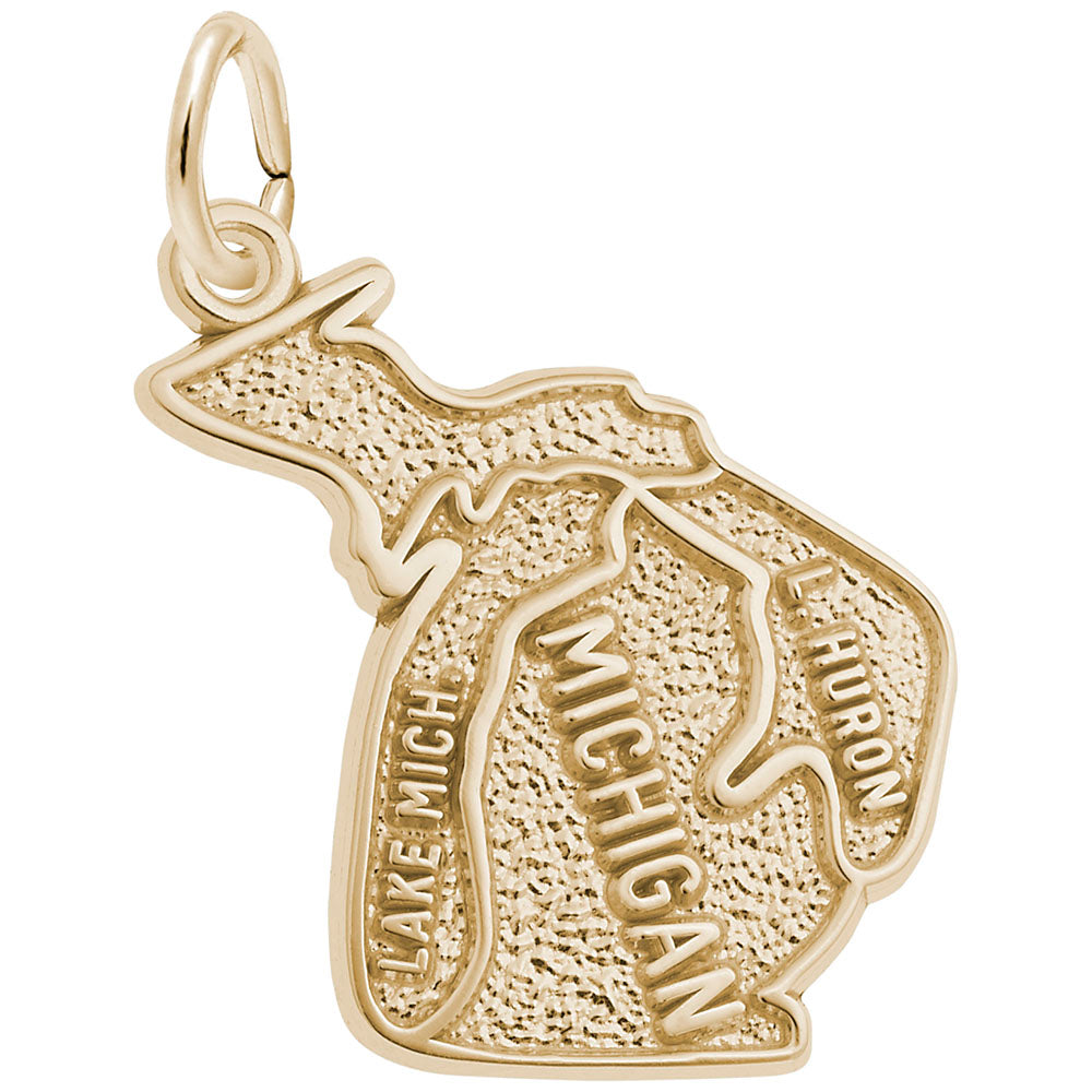 Michigan Map Charm - Travel Souvenir Jewelry for Adventurers 2975