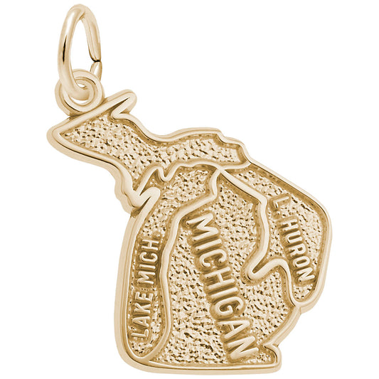 Michigan Map Charm - Travel Souvenir Jewelry for Adventurers 2975