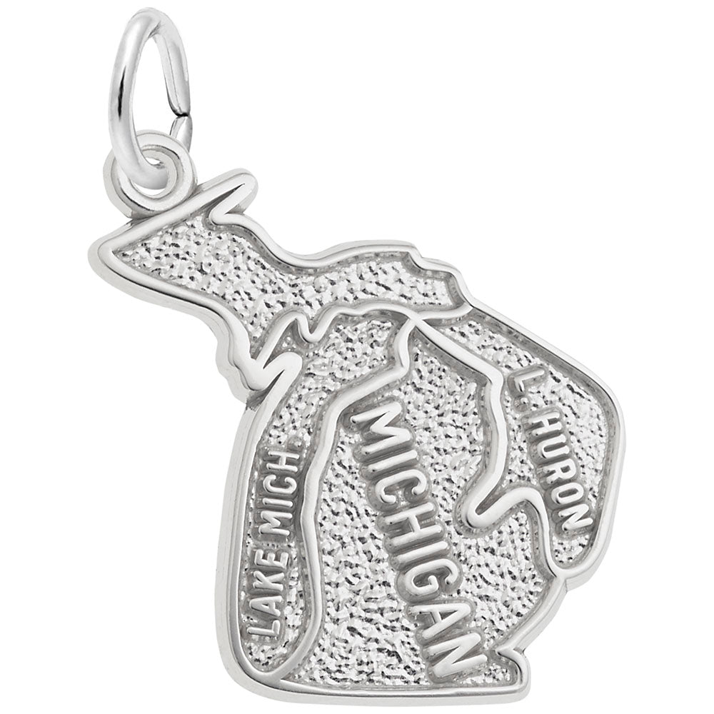 Michigan Map Charm - Travel Souvenir Jewelry for Adventurers 2975