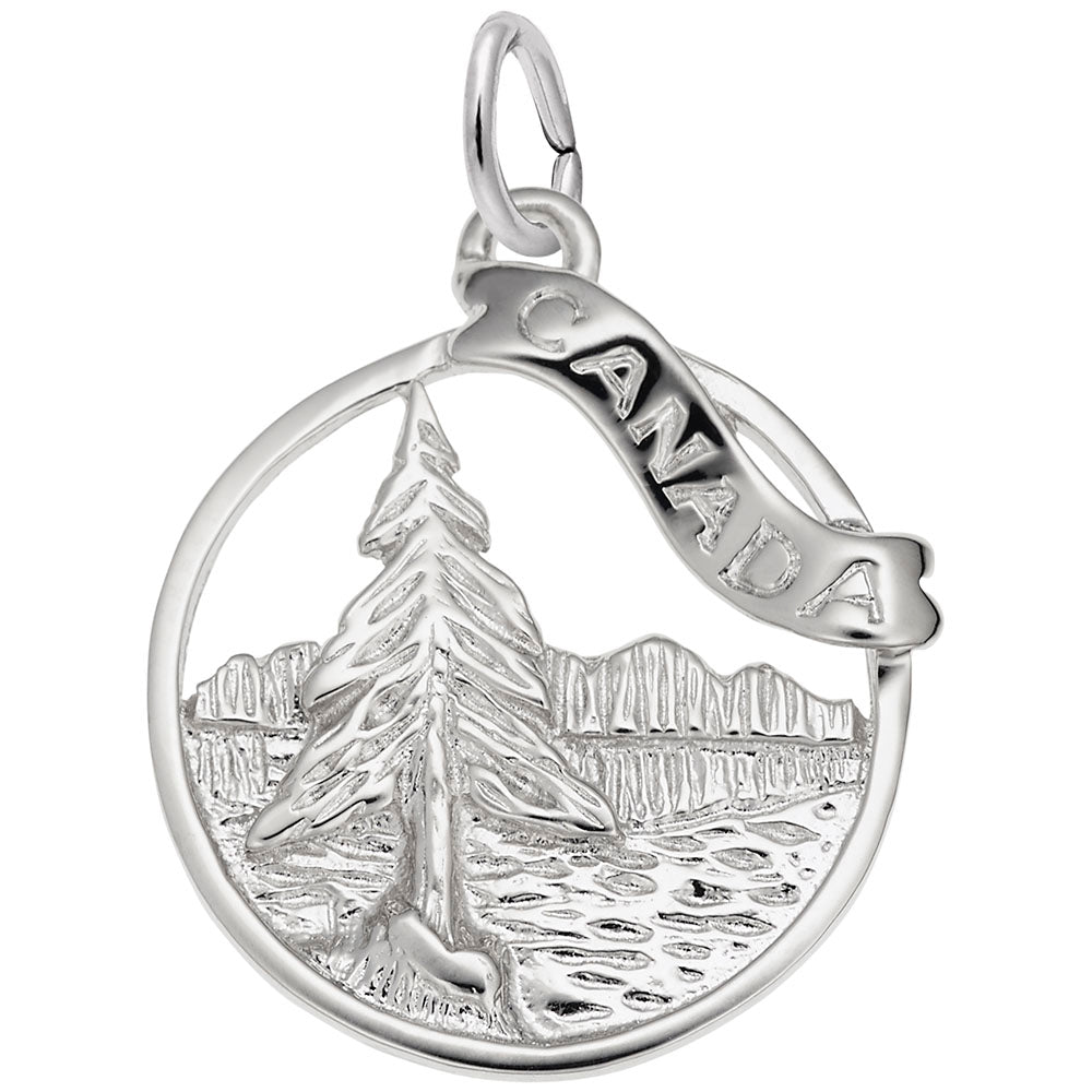 Canada Lake Scene Disc Charm - Celebrate Your Patriotism 2987