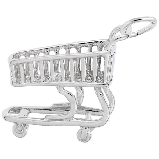Shopping Cart Charm for Food Lovers - Unique Jewelry Accessory 2989