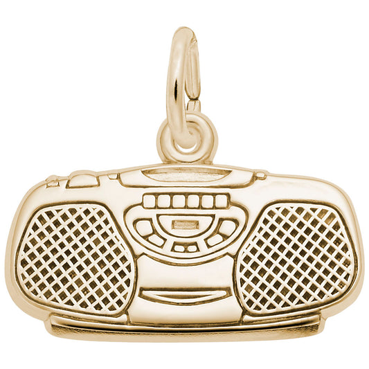 Retro Boom Box Charm for Music Lovers - Unique Jewelry Gift 2998
