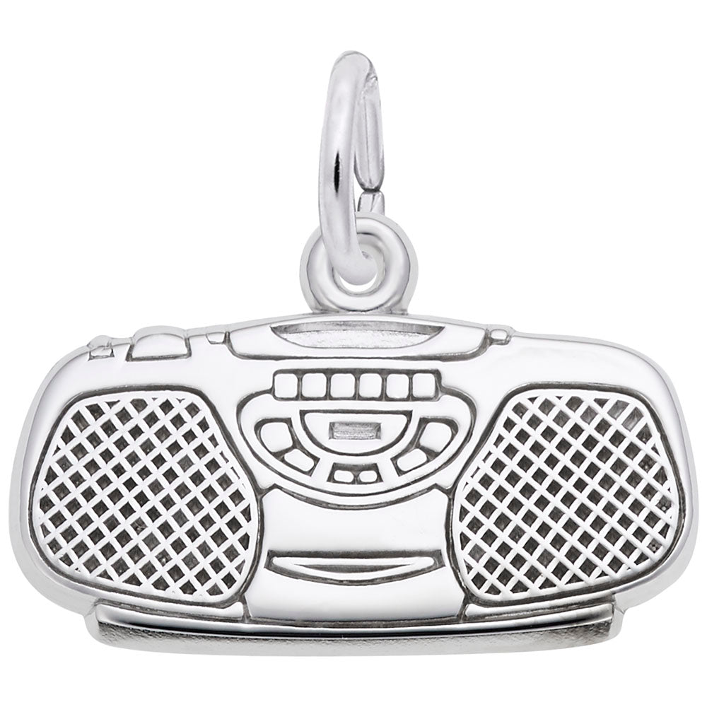 Retro Boom Box Charm for Music Lovers - Unique Jewelry Gift 2998