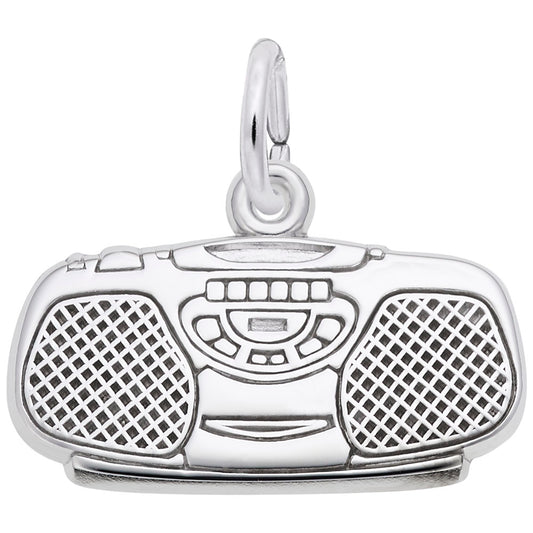 Retro Boom Box Charm for Music Lovers - Unique Jewelry Gift 2998