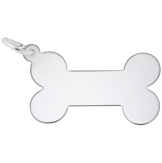 Flat Dog Bone Charm for Pet Lovers - Customizable & Unique Design 3019