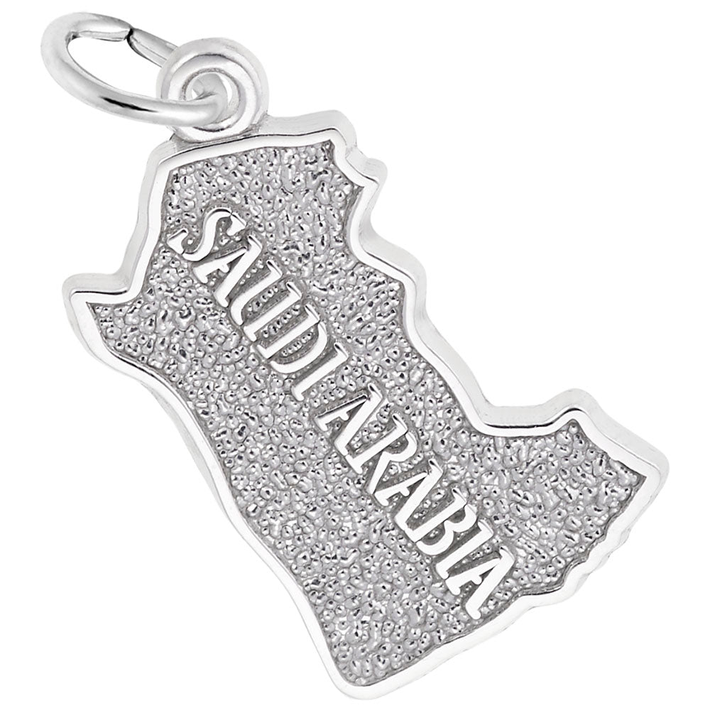 Saudi Arabia Map Charm - Travel Souvenir Jewelry for Adventurers 3022