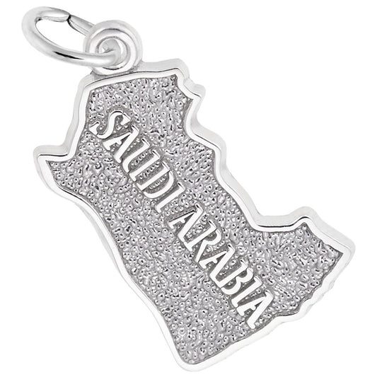 Saudi Arabia Map Charm - Travel Souvenir Jewelry for Adventurers 3022