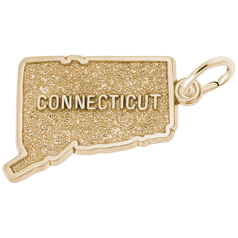 Connecticut Map Charm - Travel Souvenir Jewelry for Adventurers 3036